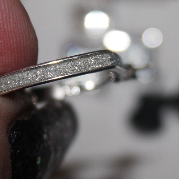 8pc 925 Sterling GENUINE DIAMOND Earrings & Heart Bracelet WOW! - Picture 4 of 8